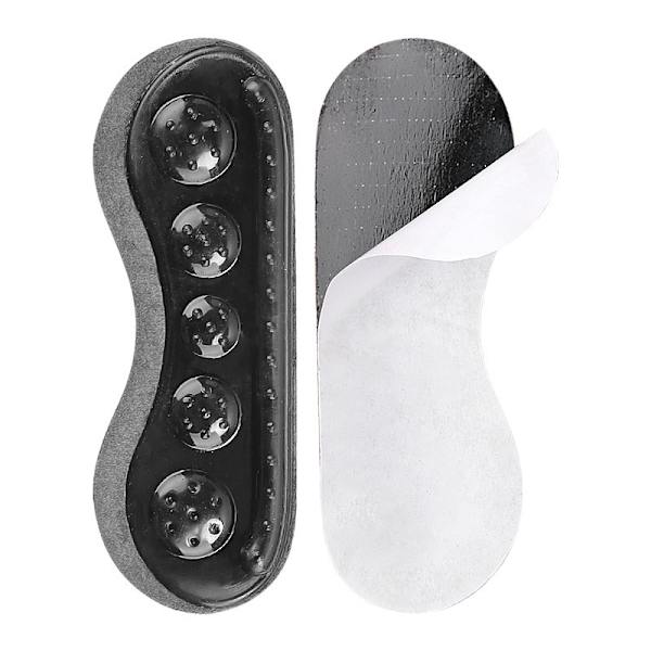 Hälkuddar i läder för skoskav - 2-pack (Svart) Svart