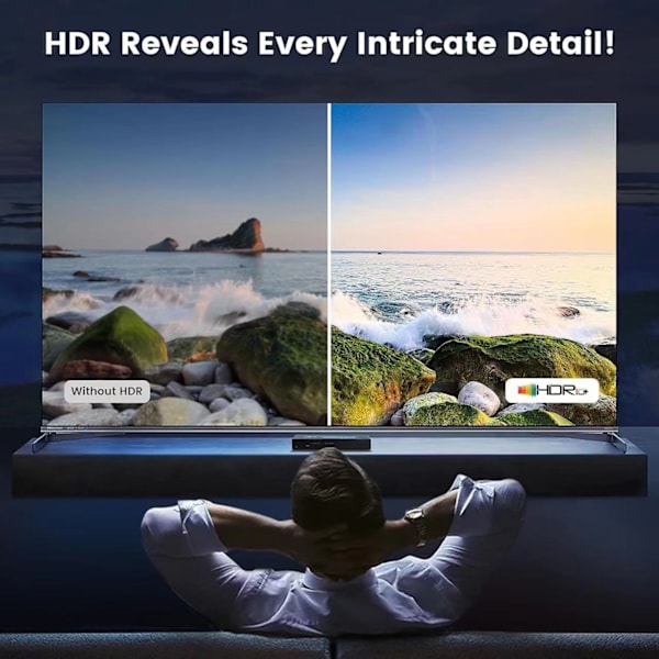 INF HDMI-kytkin 7x1, 4K@60Hz ja IR-kaukosäädin