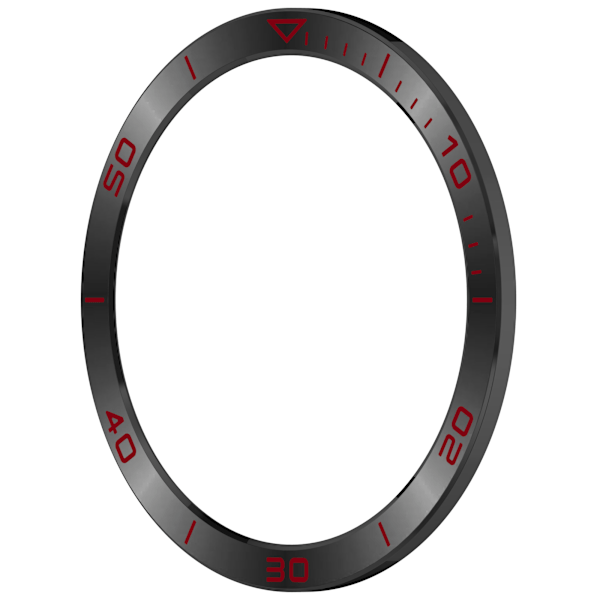 Premium Garmin Tactix 8 AMOLED Bezel - Sort & Rød Accent