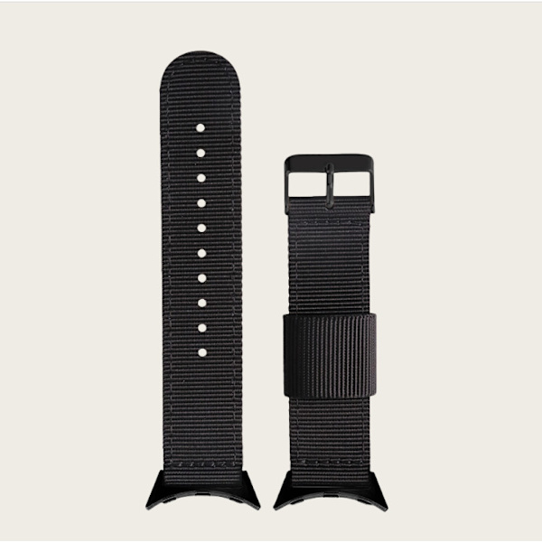 Nylon urrem til Google Pixel Watch 1/2/3 - 41mm Black Black