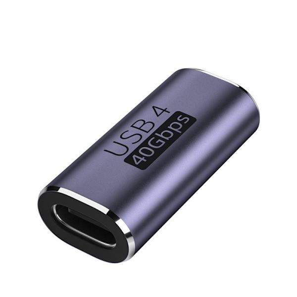 TYPE-C hun til TYPE-C hun adapter, lige, 2 stk.