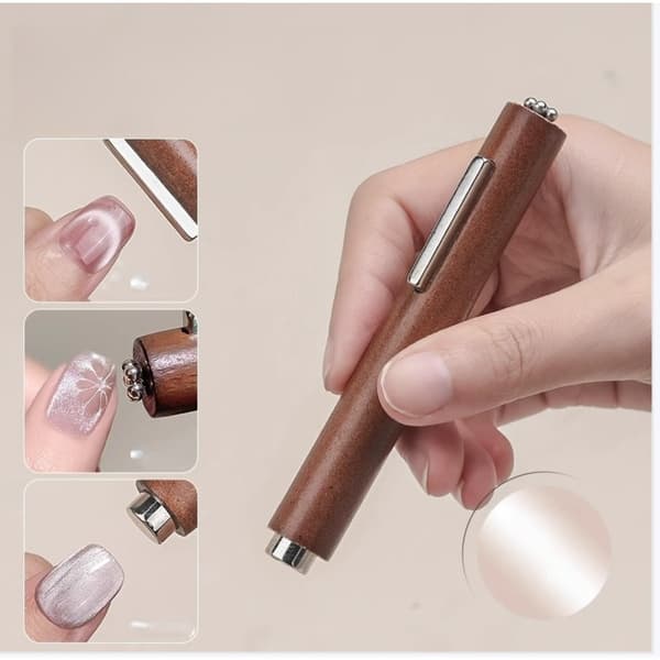 Dual-Head Cat Eye Nail Art Magnet Tool Brown Brown