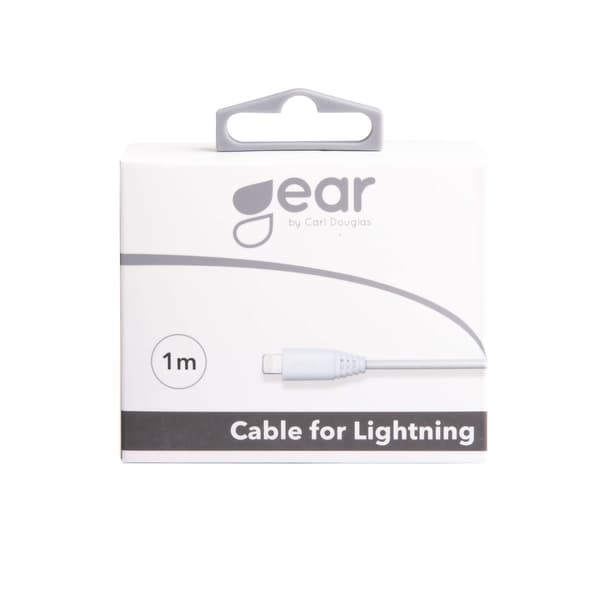 Rundt ladekabel Lightning til USB-A 1m Hvid MFI