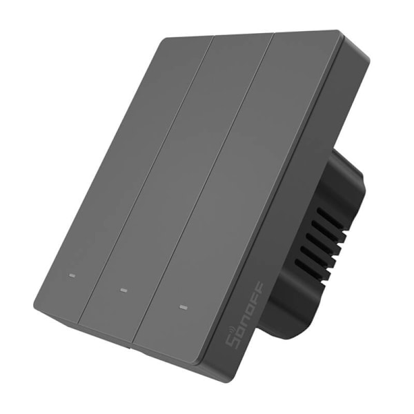 Smart WiFi-vægafbryder SONOFF M5-3C-80 (3-kanals, til ramme, grafit)