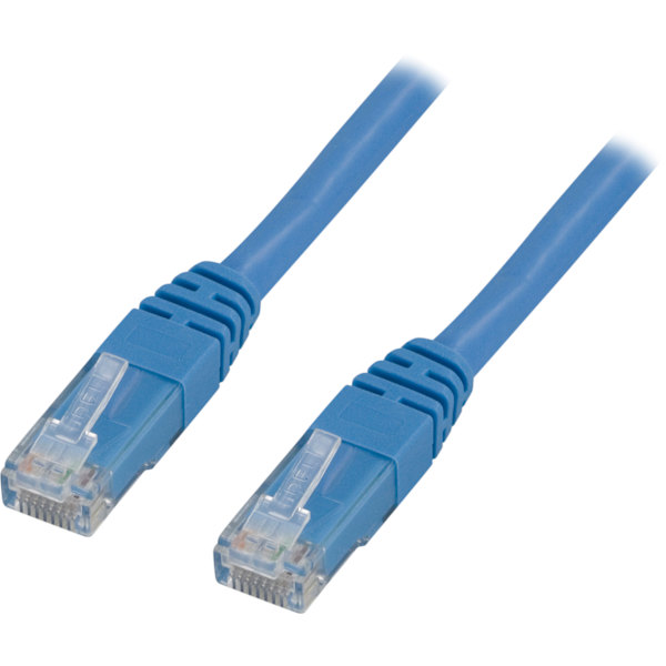 U/UTP Cat6 patchkabel, LSZH, 0,5m, blå
