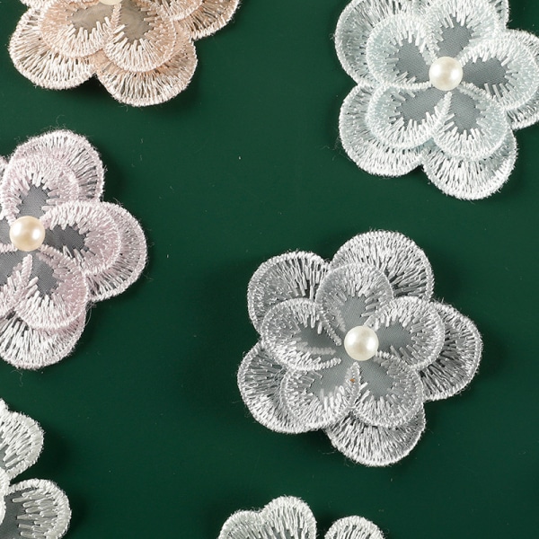 Blomma spetsbroderilappar för DIY-hantverk
