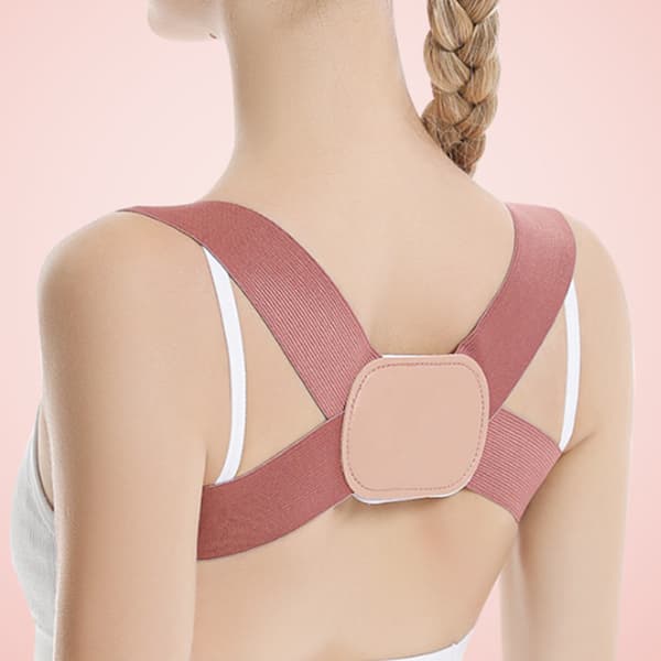 Usynlig Posture Corrector Komfortabel Støtte Pink M Pink M