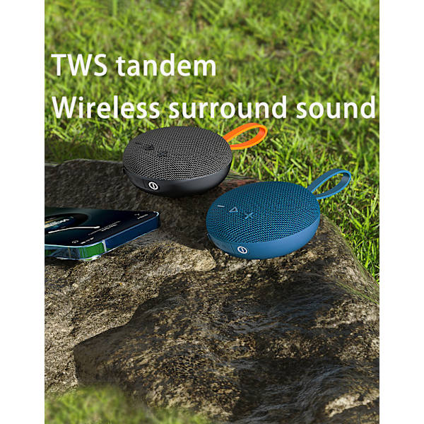 Magnetisk Bluetooth Vattentät Högtalare Svart