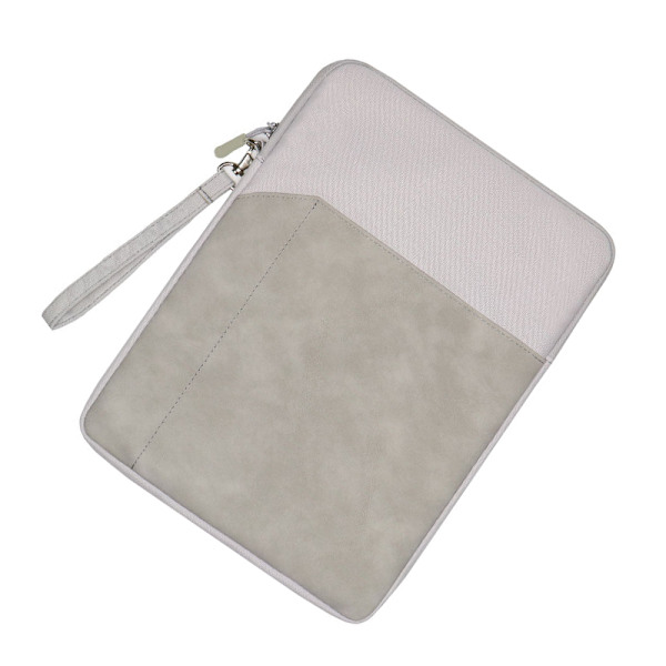 Beskyttende tablet-etui med lynlås Lysegrå M
