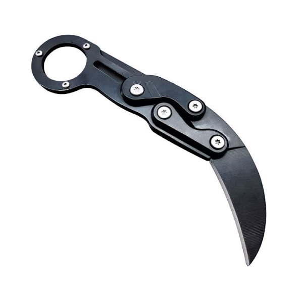 Mini-kniv för nyckelring, fickkniv i rostfritt stål med slida