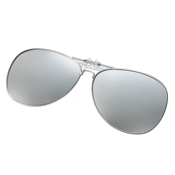 Clip-on solbriller - Polariserede kørebriller Silver Silver