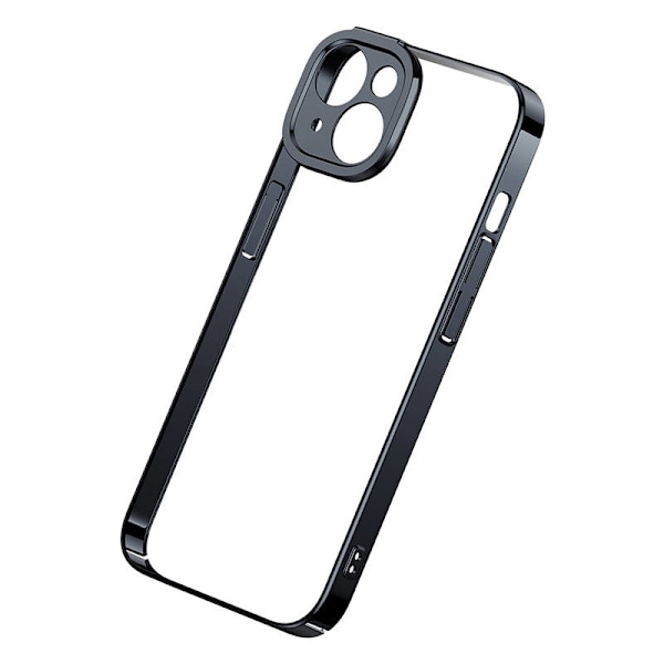 Baseus Glitter Transparent Cover og hærdet glas sæt til iPhone 14 Plus (sort)