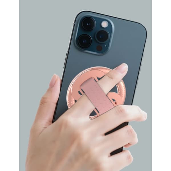 Foldbar magnetisk fingerringholder kompatibel med iPhone, blød silikone og 180 graders stander Black Black