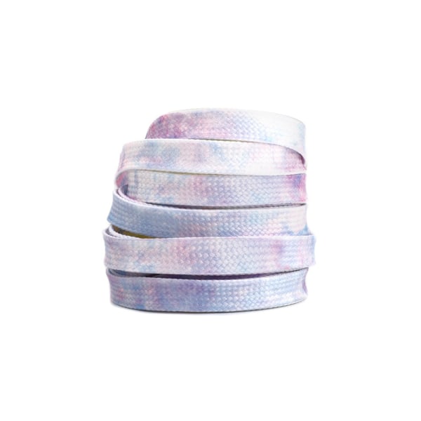 Tie-Dye trykte flade snørebånd (2 par) Lilla