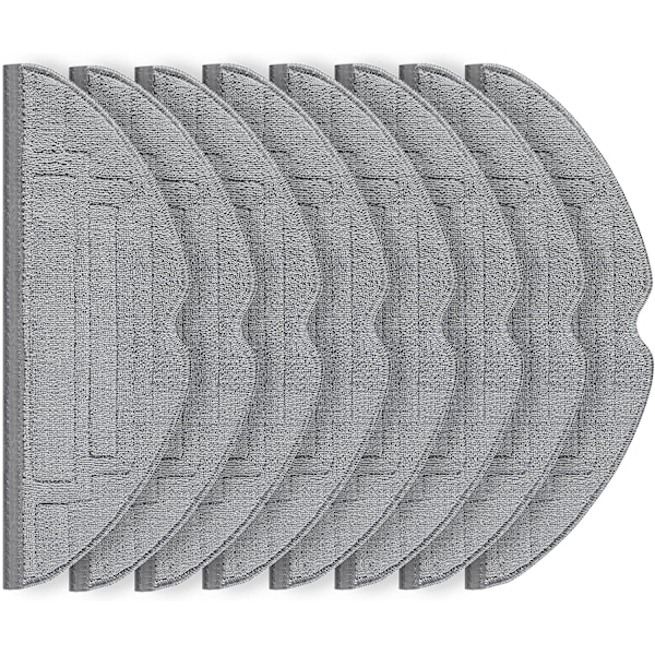8-pack Dubbelvibration med Conner Mop Pad för Roborock S8/S8+/S8 Plus Grå