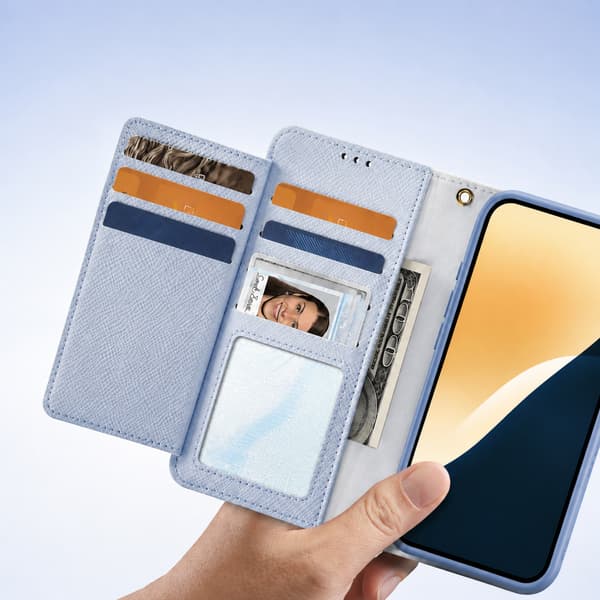 Magnetiskt läderplånboksfodral kompatibelt med iPhone 18 Pro Max och iPhone 17 Pro Max