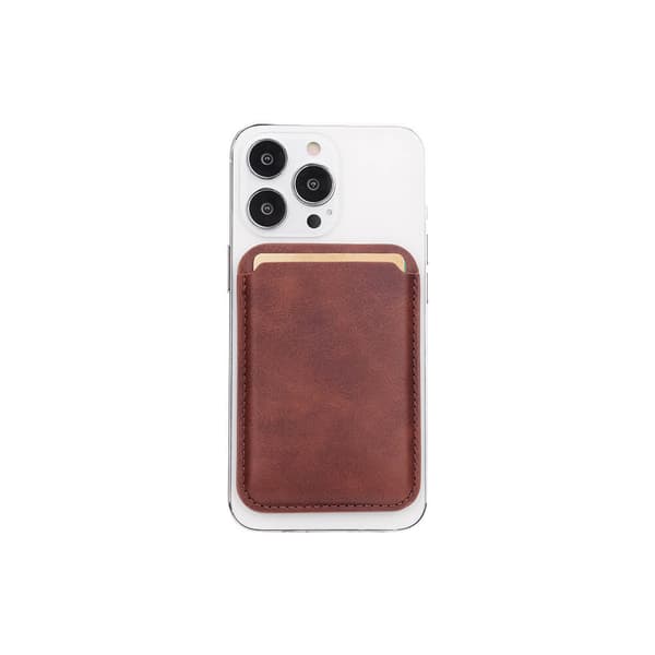 Magneettinen Korttitasku Ruskea iPhone 12