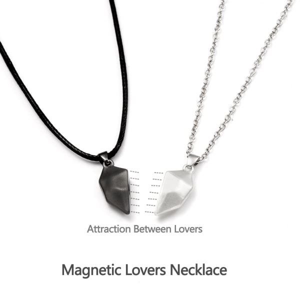 Magnetisk matchande halsband för par Best Friends 2-pack Flerfär Flerfärgad