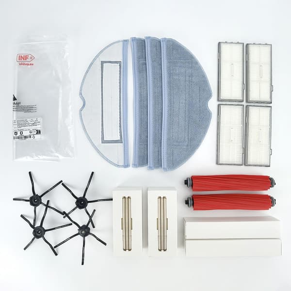 Tilbehør børster/filtre/moppeklude 14 dele Roborock S7/S7 Plus/T7/T7 Plus/T7S/T7S Plus