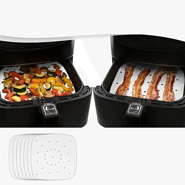 Air Fryer engångspapper fyrkantig 18 cm 100-pack White White