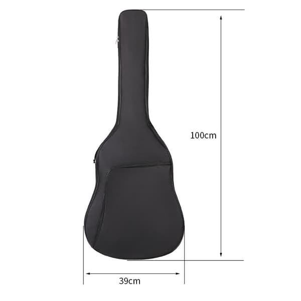 Vadderad Gigbag för Akustisk Gitarr, Svart S S