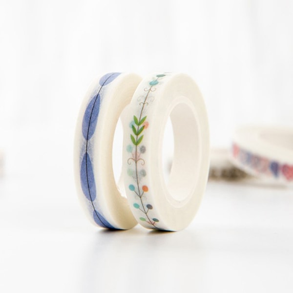 Washi-tejp set - 10 rullar Flerfärgad
