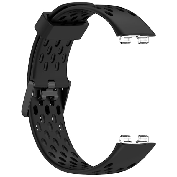 Udskiftningsrem til Huawei Band 10/9/8 - åndbart design med huller Sort