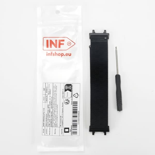Nylon Woven Strap kompatibelt med Amazfit T-Rex2 - Andningsbar Högelastisk Ersättningsrem Black Black
