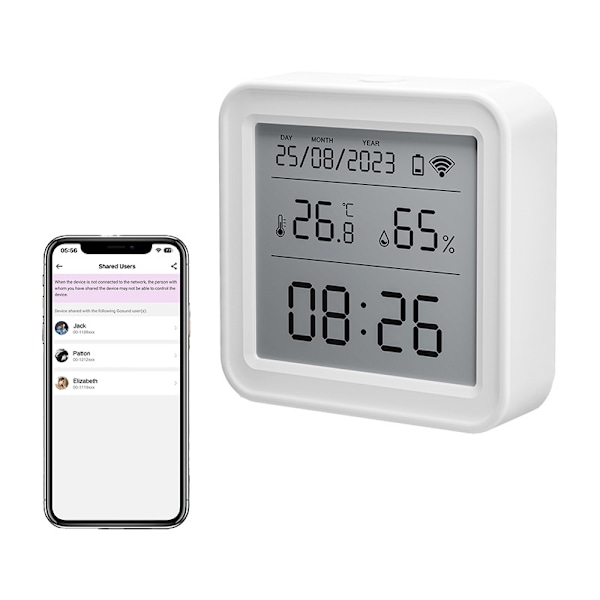 Zigbee Gosund ST17 LCD smart temperatur- og fugtighedssensor Tuya