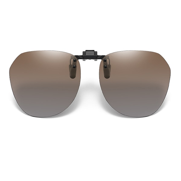 Polariserade Clip-on Solglasögon med Fodral Brun