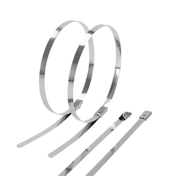 Buntband i Rostfritt stål 20-pack Silver 200 mm