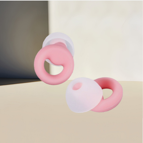 Støjreducerende ørepropper - Pink silikone, 1 par
