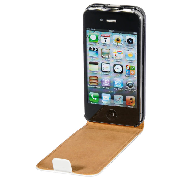 Mobilfodral Flip-Front Vit - iPhone 4S