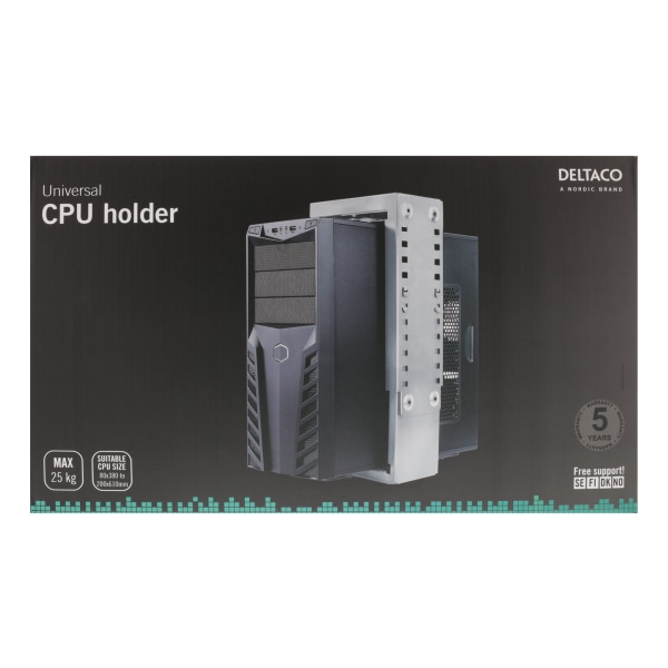 Computer holder for mounting under the table/on wall, silver