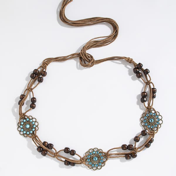 Bohemian Macrame Bælte - Naturlig Chic Taljereb Model 1
