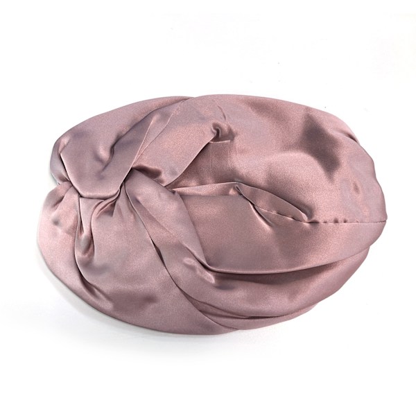 Dubbellagers Sovmössa i 100 % Mullbärssilke Rosa