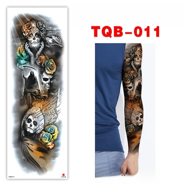 Tillfällig tatueringsdekal för hela armen 11
