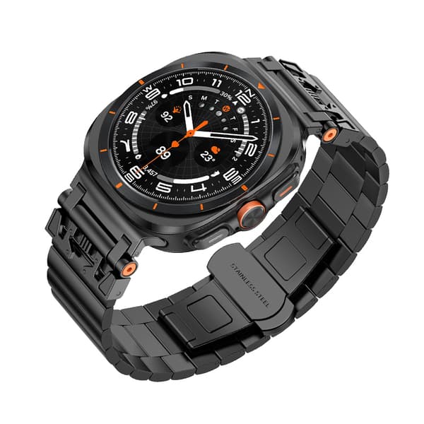 47 mm sort urrem til Samsung Watch Ultra