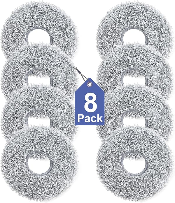 8-pack tvättbara moppdynor - Universell passform