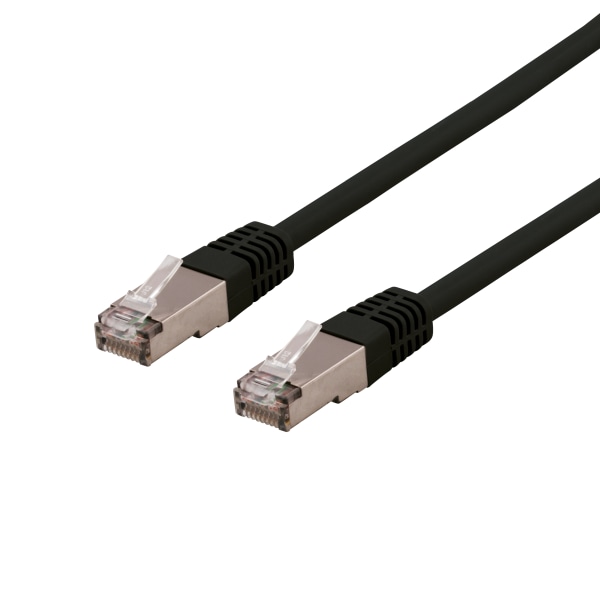U/FTP Cat6a patch cable, LSZH, 0.3m, black
