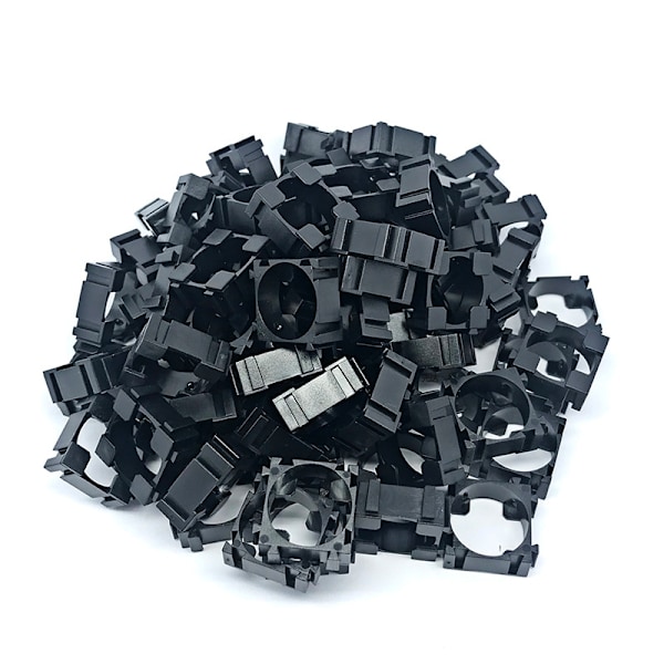 100 stk. batteriholder til 18650 batteri, enkeltcellebeslag, cylindrisk batteriholder