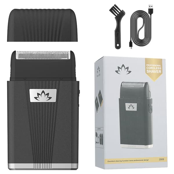 Ladattava folioparranajokone Black + Silver Black + Silver