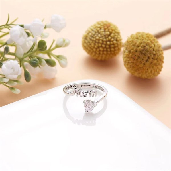 Vacker ring till mamma Mors dag Silver 19 mm