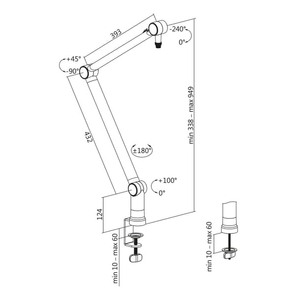 Mikrofonarm Pro Svart