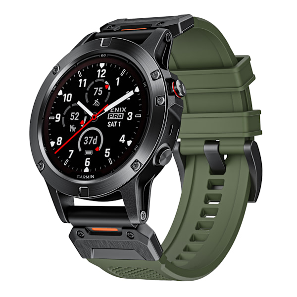 Garmin Fenix 22mm -kellon ranneke Metsän sävy