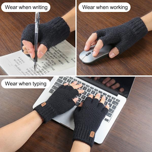 Halvfingerhandskar Black Black
