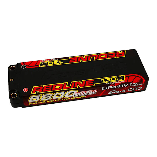 Gens ace Redline Series 5800mAh 7,6V 130C 2S1P HardCase 56# HV Ultra LCG LiPo-batteri