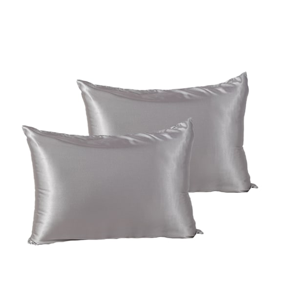 2 Pack tyynyliinat - Silky Soft Harmaa M