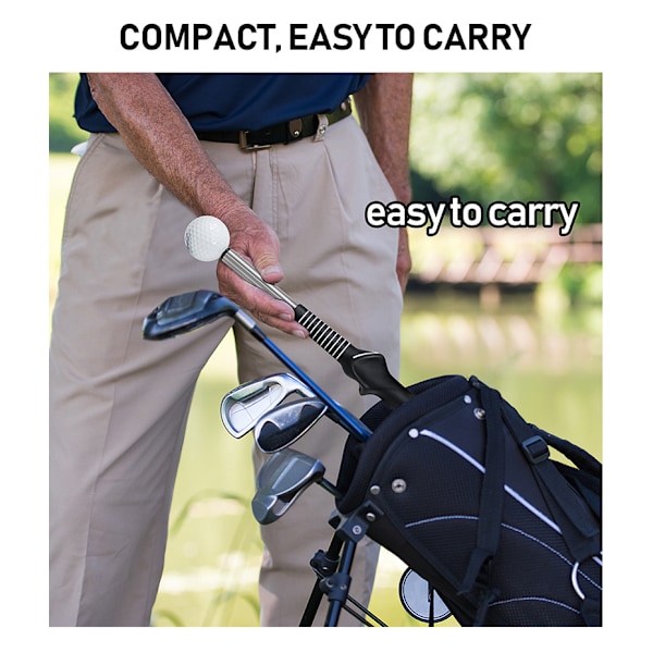 Golf Swing Trainer Aid, bærbar teleskopisk golf træningshjælp Sort