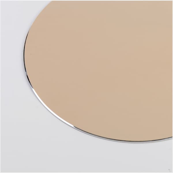 Slank rund musemåtte i aluminiumslegering Gold Gold